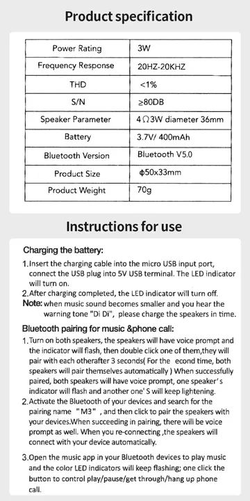 Mini Alto-falante Caixa de Som M3 Flash Bluetooth - Foto 2