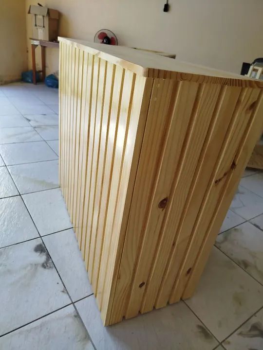 BALCÃO PARA ATENDIMENTO RIPADO 1.10 CM COM GAVETA - Foto 3