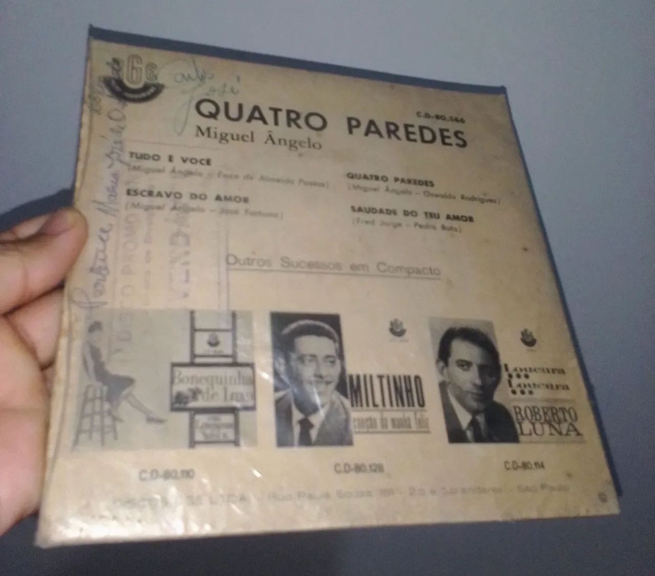 LP Compacto Miguel Angelo - Quatro Paredes - Foto 2