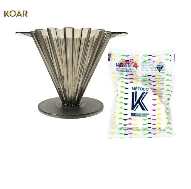 Porta Filtro Koar Acrílico Fumê 100 Filtros de Papel
