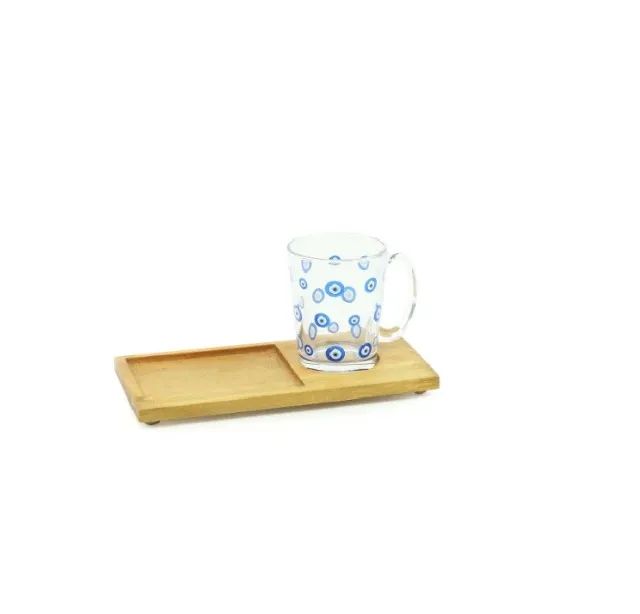 Caneca De Vidro Grande Decorado - Olho Grego 17895 Promoção