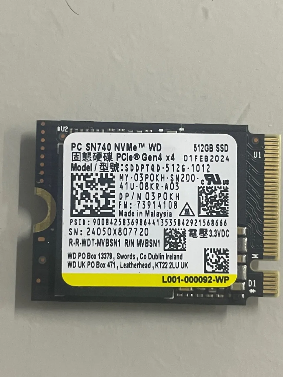 SSD 512gb western digital