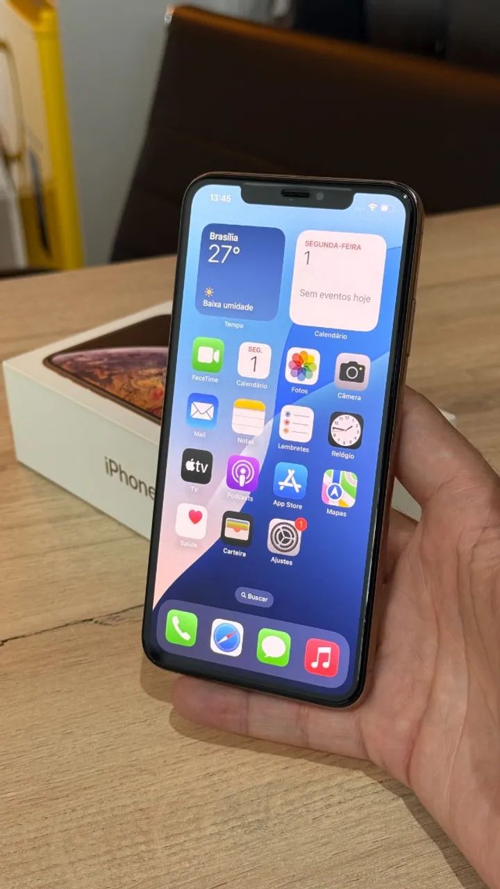 iPhone XS Max 256GB Gold - Bateria 100%! Loja física! Com 3 meses de garantia! Até 12x