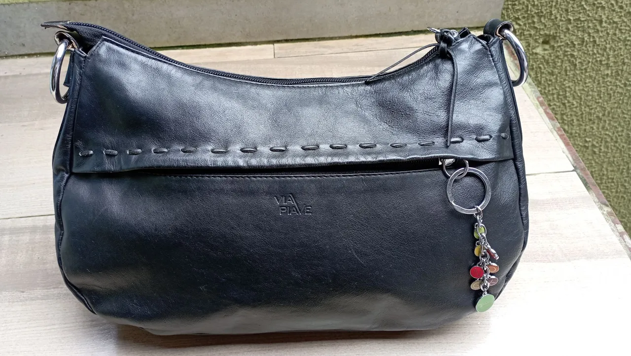 Bolsa de Ombro Sagga edição Via Piave em Couro