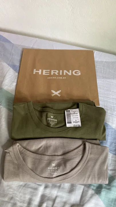 Vendo kit da Hering com 02 Camisetas básicas no tamanho G - Aceito ...