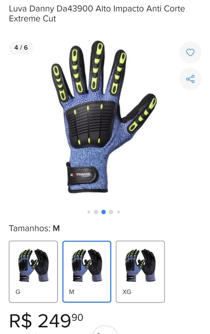 Luva Danny Da43900 Alto Impacto Anti Corte Vila isabel RJ  - Foto 4