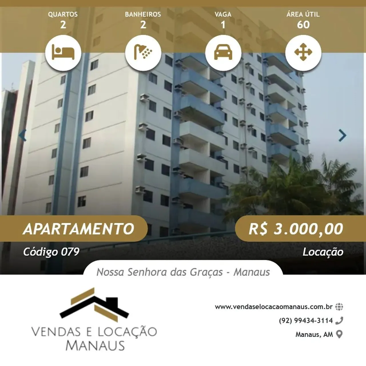 Aluguel R$ 3.000,00 Condomínio Residencial Manaus Park Vieiralves