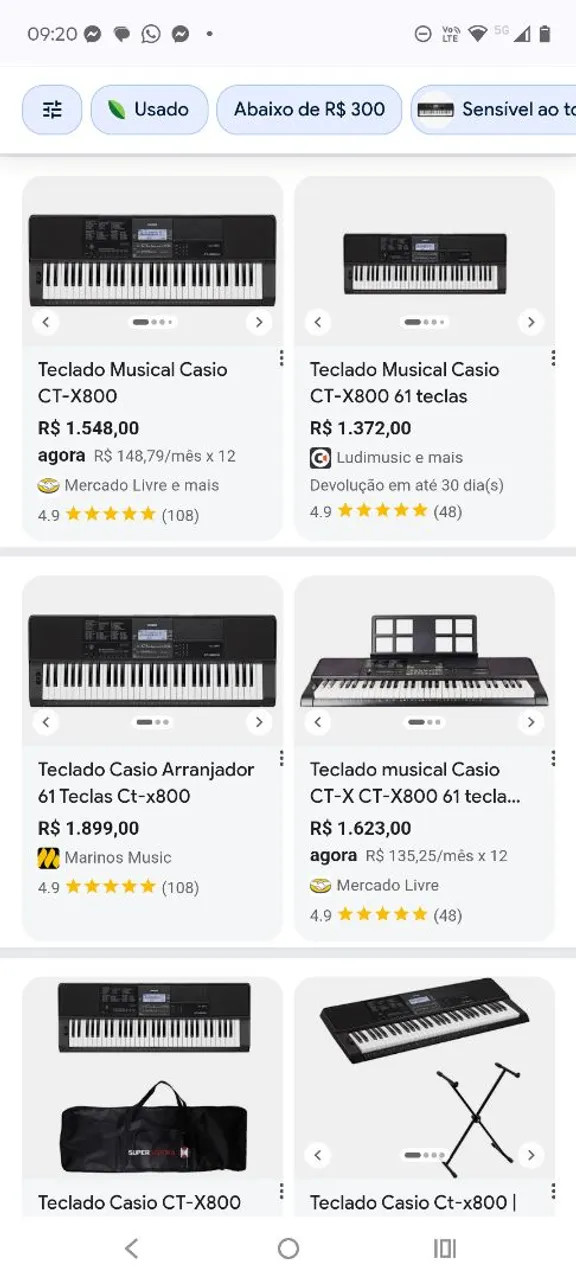 Teclado Casio CT - x800 (nunca usado)