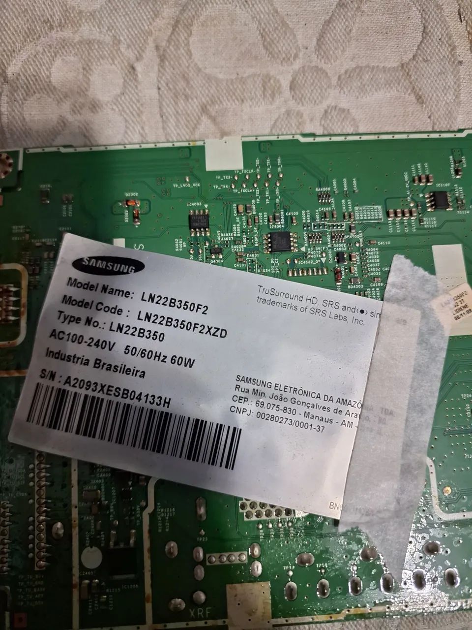 Placa Mãe para TV Samsung.ln22b350f2 - Foto 4