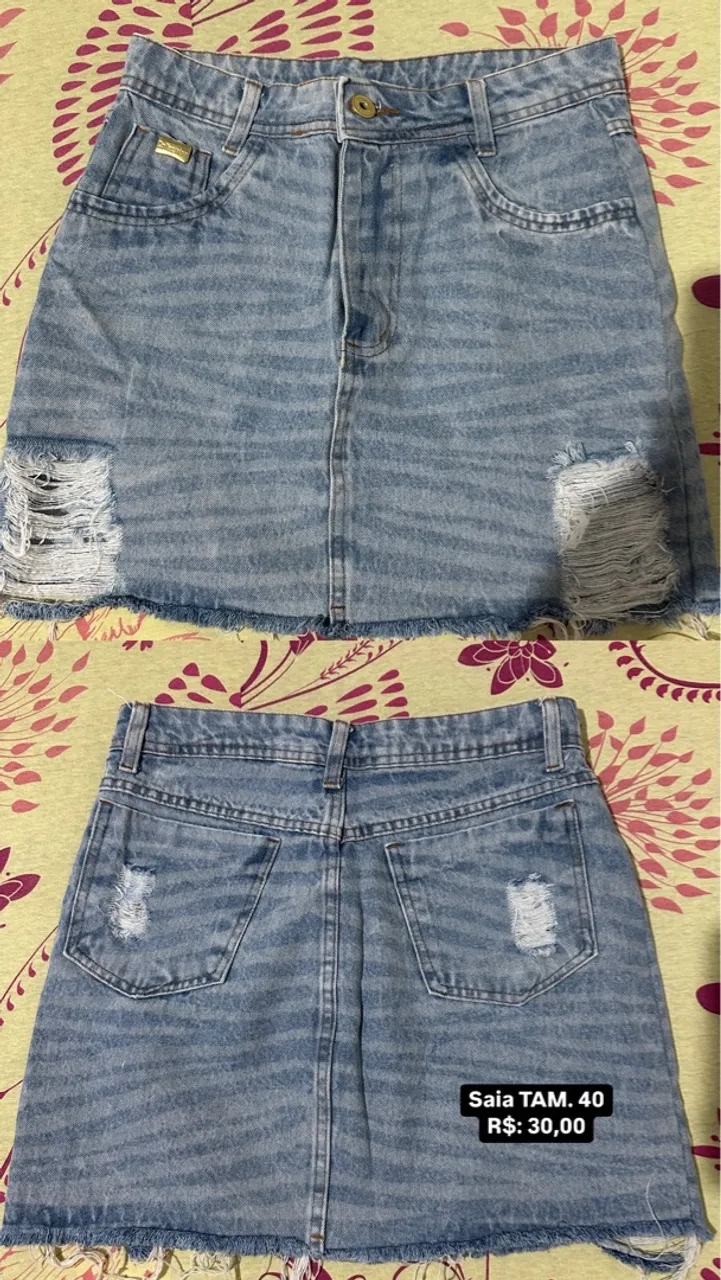 Saia Jeans Destroyed TAM. 40