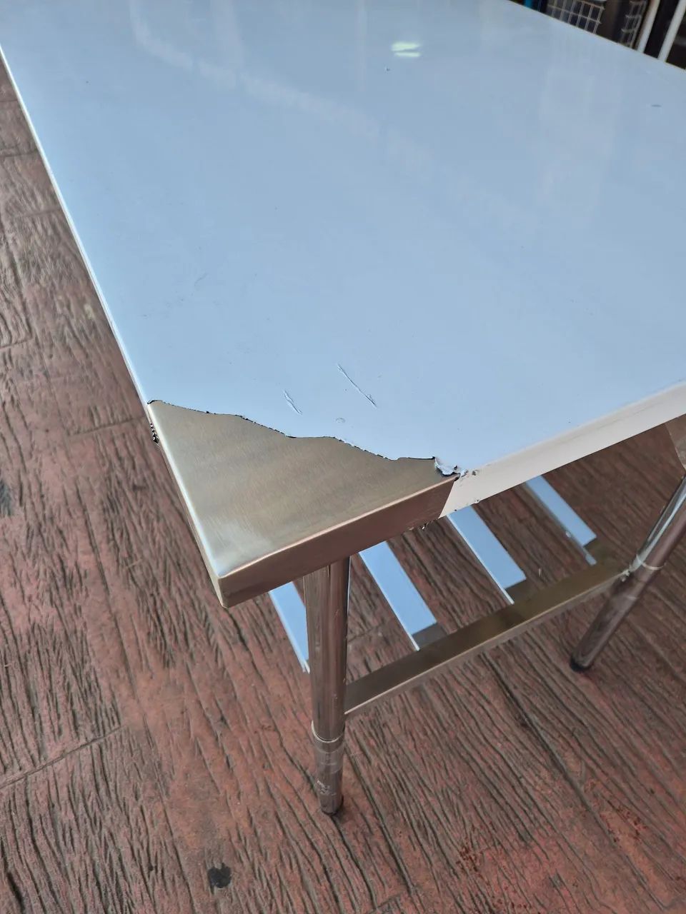 Mesa de Aço Inox para Comércio 180cm por 70cm  - Foto 5
