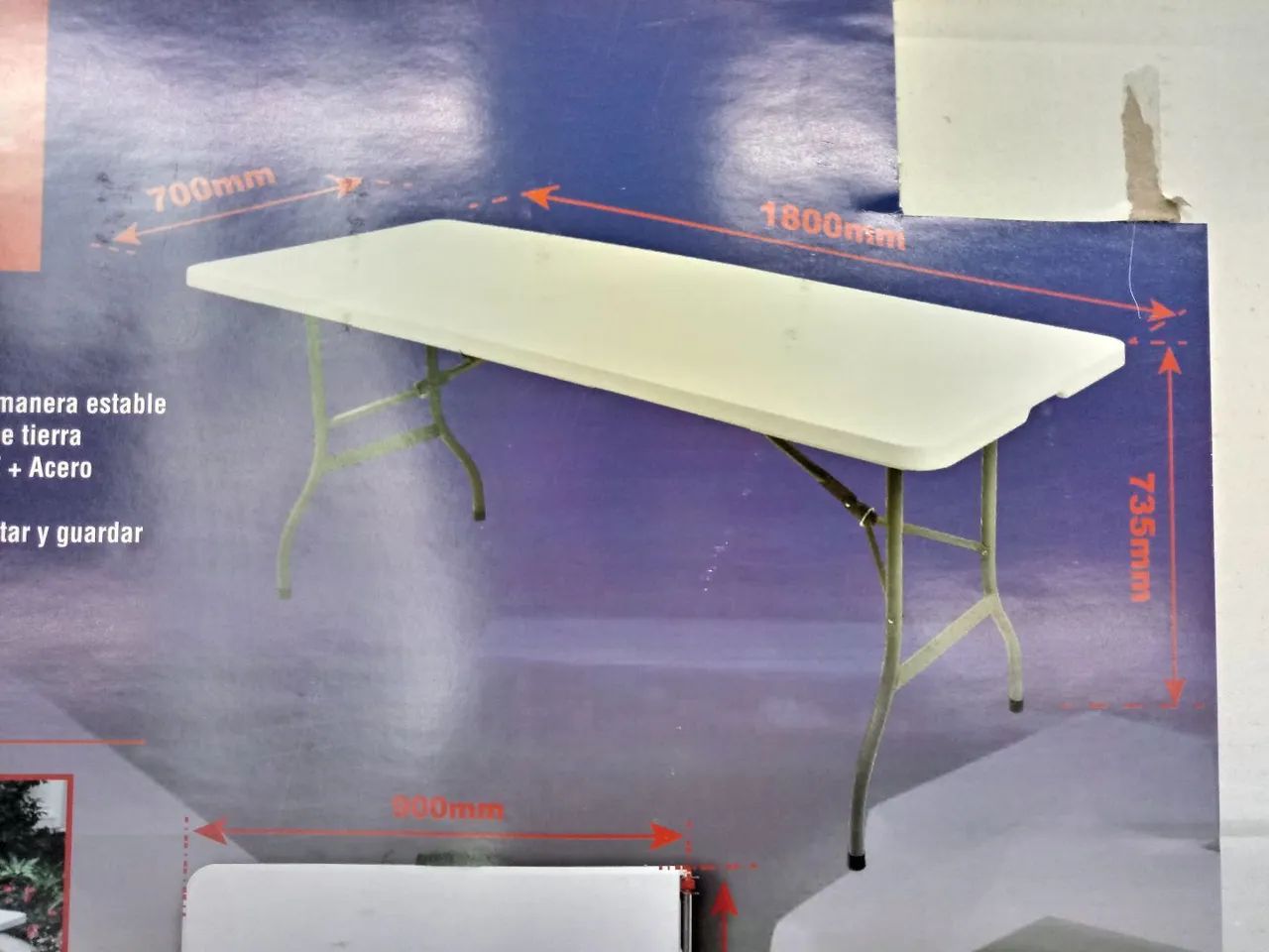 Mesa Dobrável Maleta (nova na caixa) - Foto 2