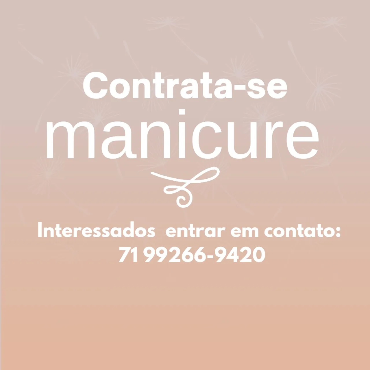 Vaga para manicure 