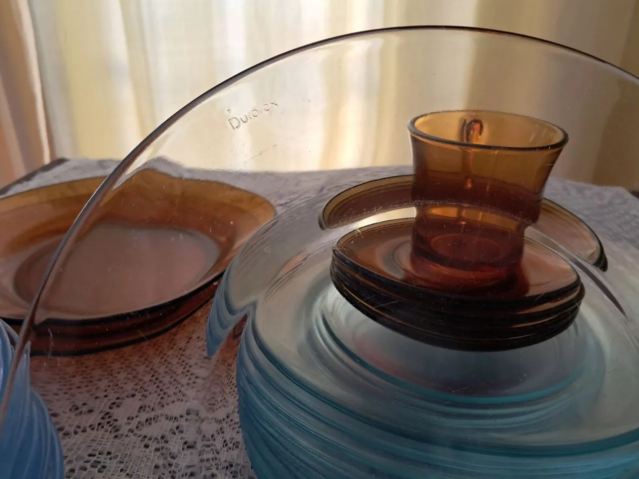 Conjunto Duralex Vintage - Âmbar e Azul (Peças Raras para Colecionadores)  Descrição: Vend - Foto 2