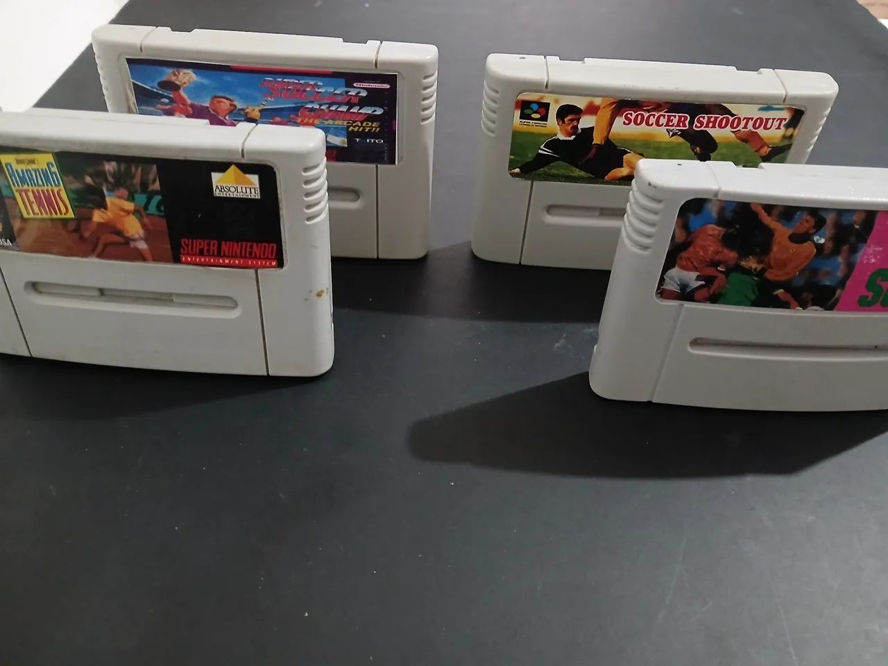 Lote Fitas Jogos Super Nintendo Famicon - Soccer Shootout, Super Soccer Champ e mais - Foto 4