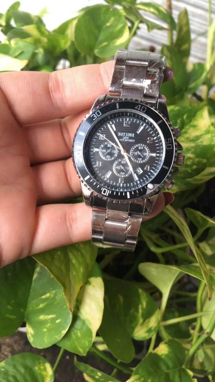 Relógio Masculino Pulseira de Aço Inoxidável Relógio de Quartzo com Mostrador Redondo  - Foto 2