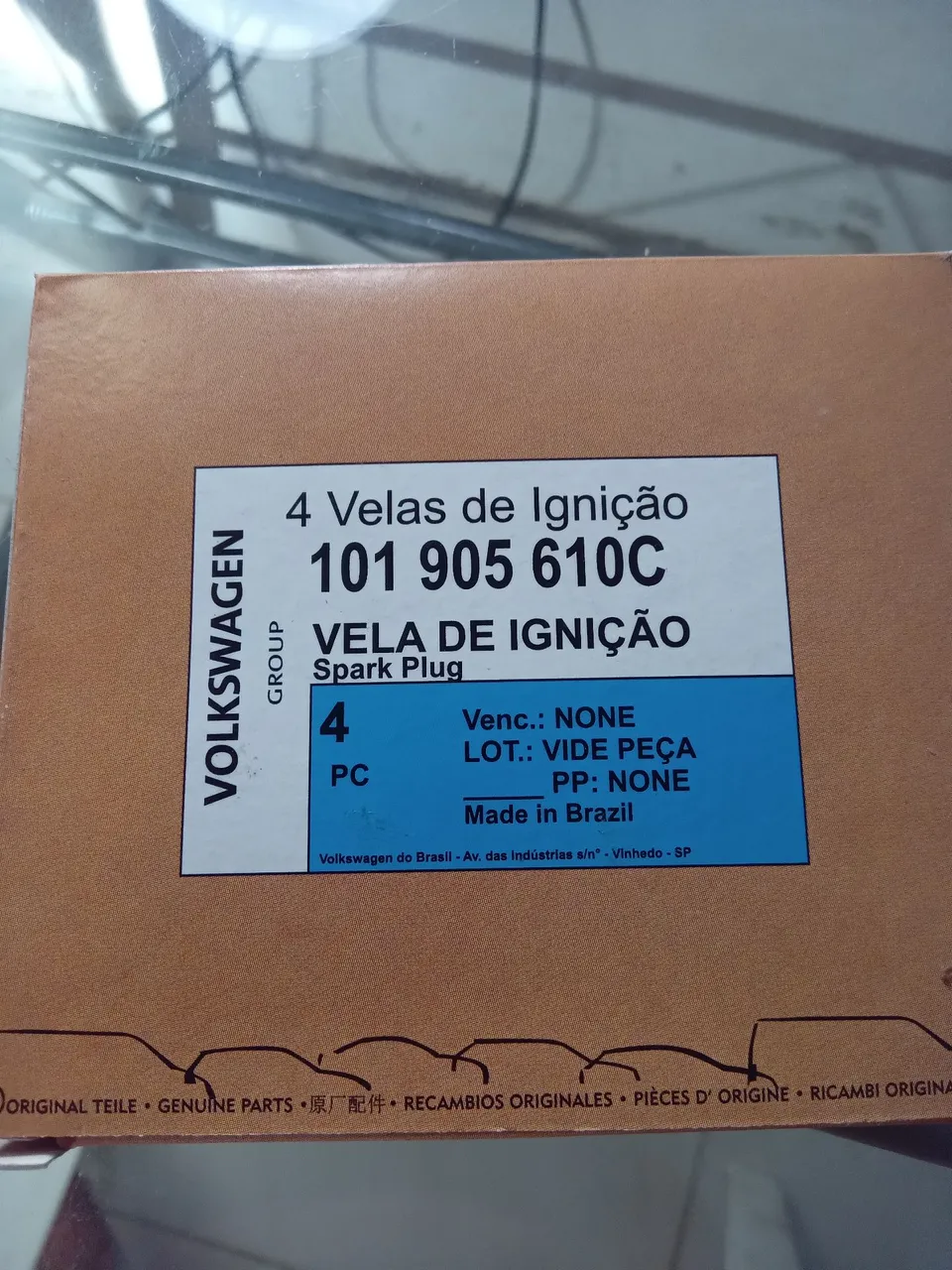 Velas de Ignição Volkswagen 101 905 610C - 4 Peças (SP7 FR6D+)