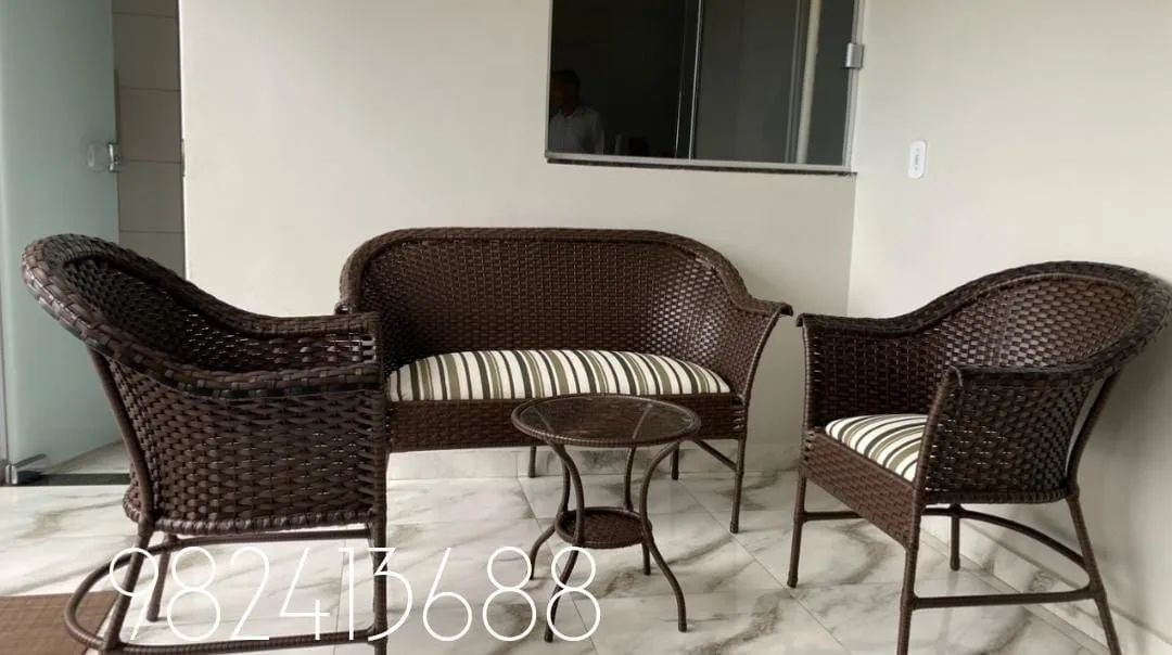 Conjunto de Sofá e Poltronas para Área Externa - Foto 5