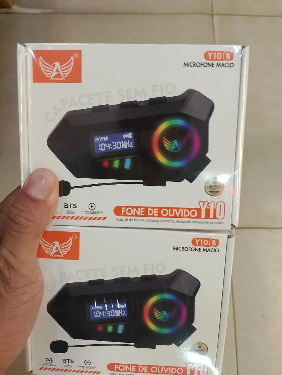 Fone de capacete bluetooth 64,99 reais  - Foto 2
