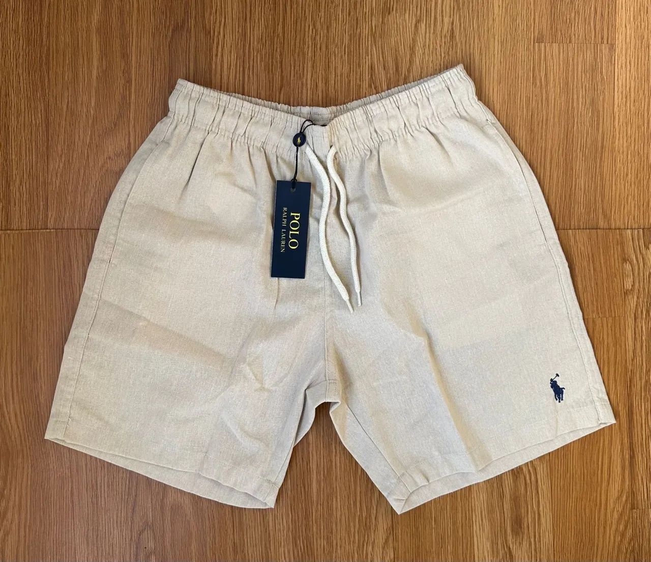Shorts linho Reserva e Ralph Lauren 