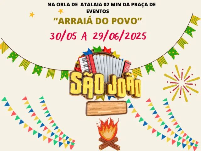 Hospedagem EM POUSADA para o SAO JOAO, quartos 2 min da festa ORLA DE ATALAIA. 