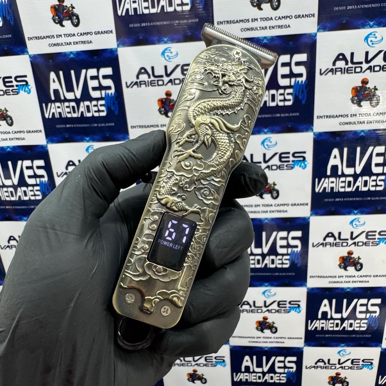 Máquina de cortar cabelo e acabamento sem fio