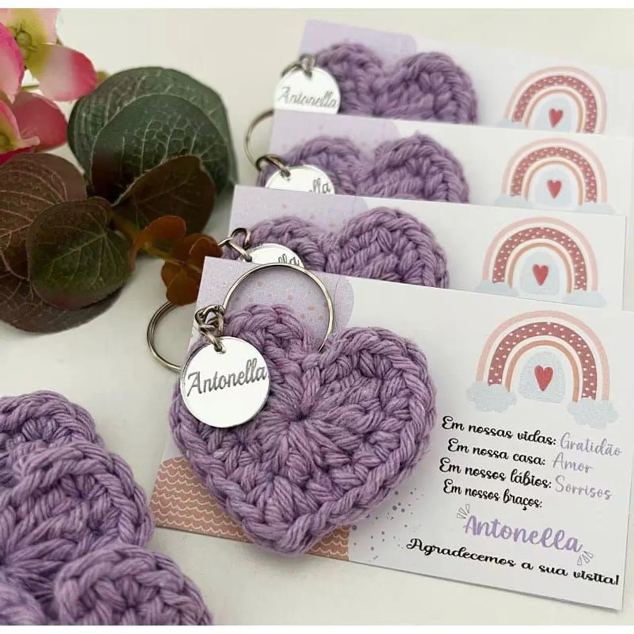 Lembrancinhas de crochê personalizado 