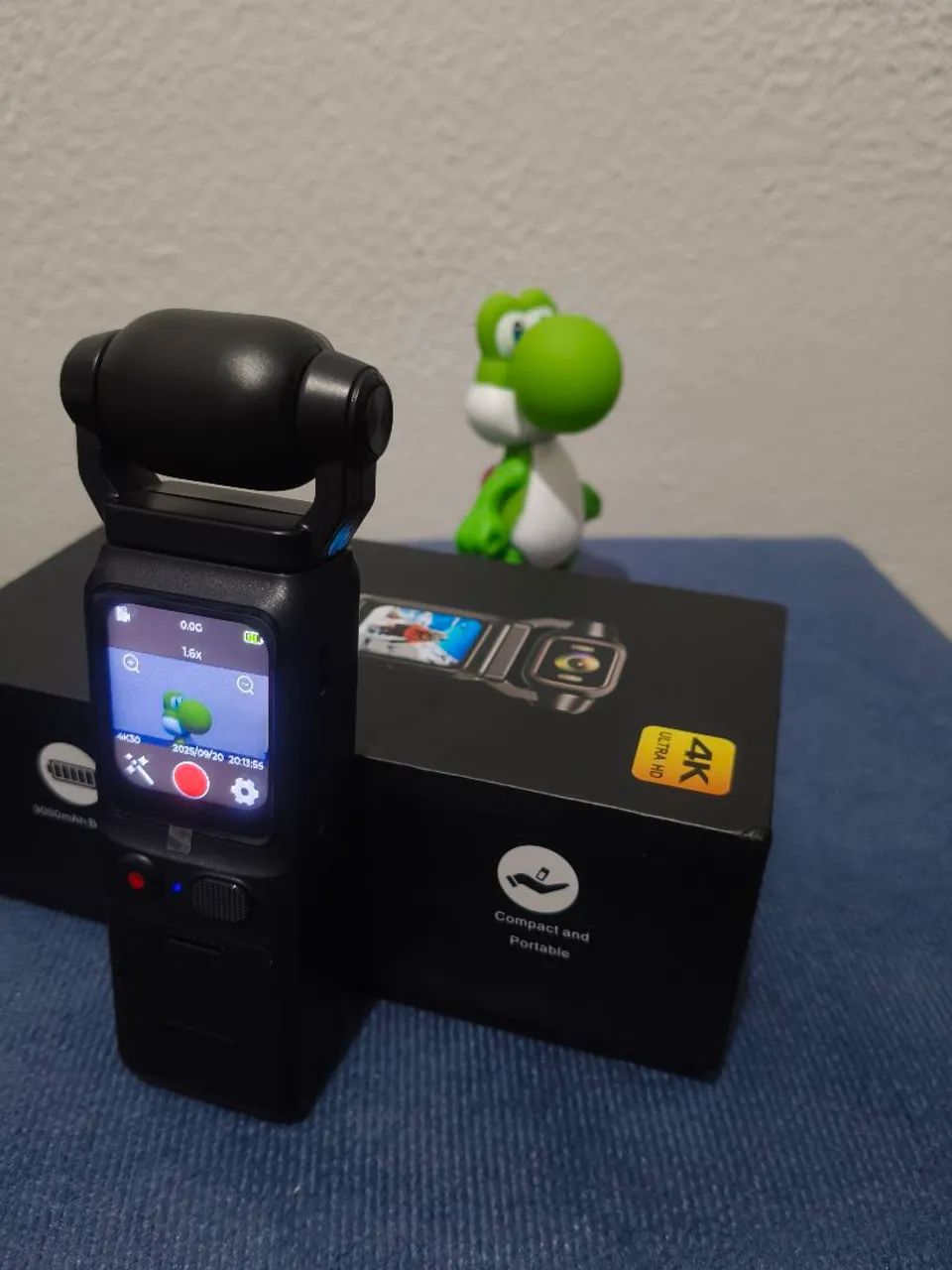 Câmera de ação de bolso, tela sensível ao toque, portátil, gravador de vídeo, vlog - Foto 5