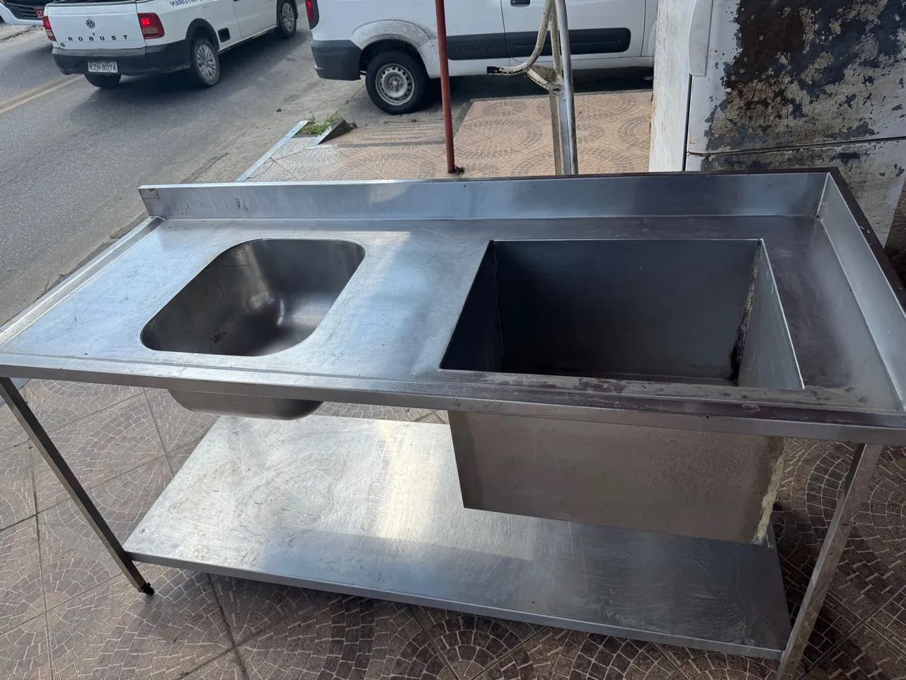 Pia de Inox com tanque Dupla para Comércio