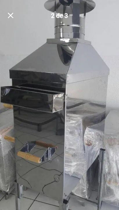 Churrasqueira Espetos Nova de aço inox Carrinho de churrasco Completa carrinho - Foto 3