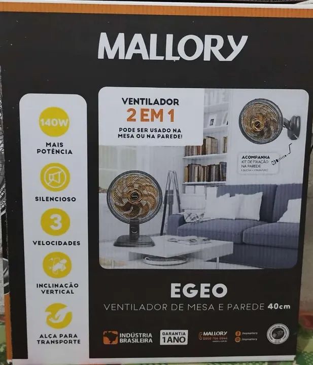 Ventilador Mallory MODELO EGEO