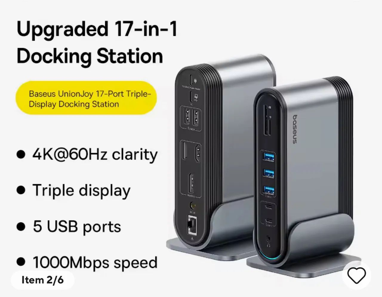 Doc station - Baseus -Hub USB-C para Laptop com 4 Portas USB, HDMI e Leitor de Cartões - Foto 3