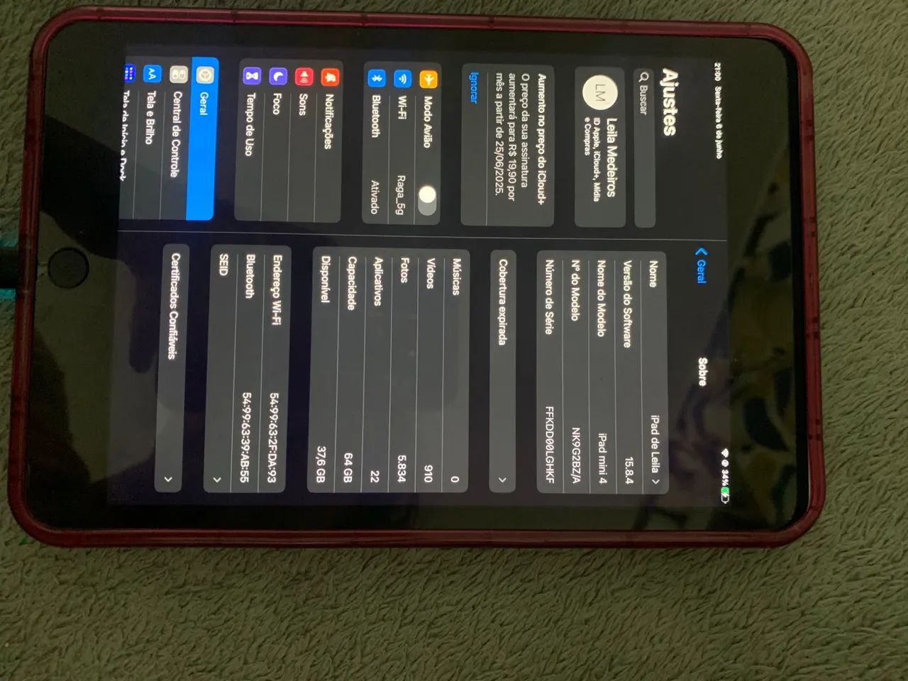 iPad mini 4 com capa protetora - Foto 4