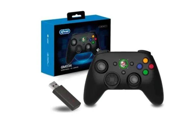Controle Xbox 360 E Pc Sem Fio Wireless Usb Knup - Kp-gm034