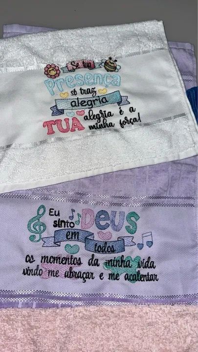 Toalha Bordada frases  - Foto 5