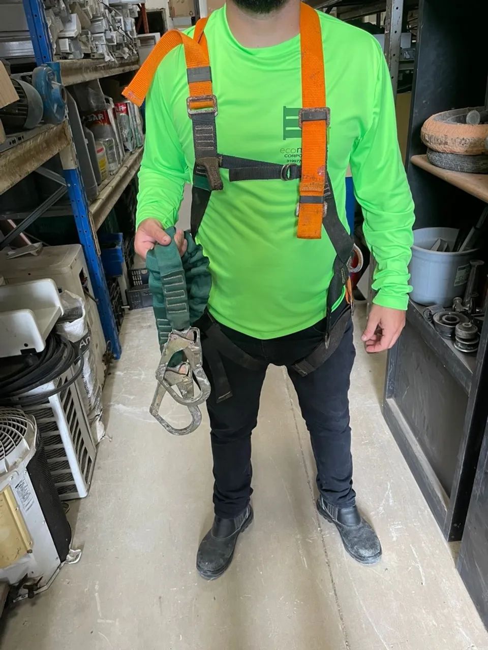 Cinto de segurança para trabalho alpinista pára-quedista com talabarte - Foto 3