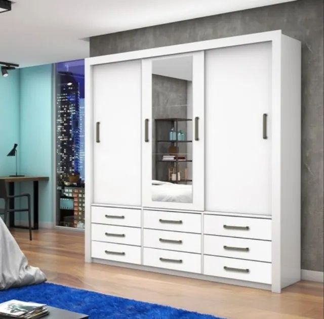 Guarda Roupa c/ Espelho 3 Portas 9 Gavetas Novo varios modelos