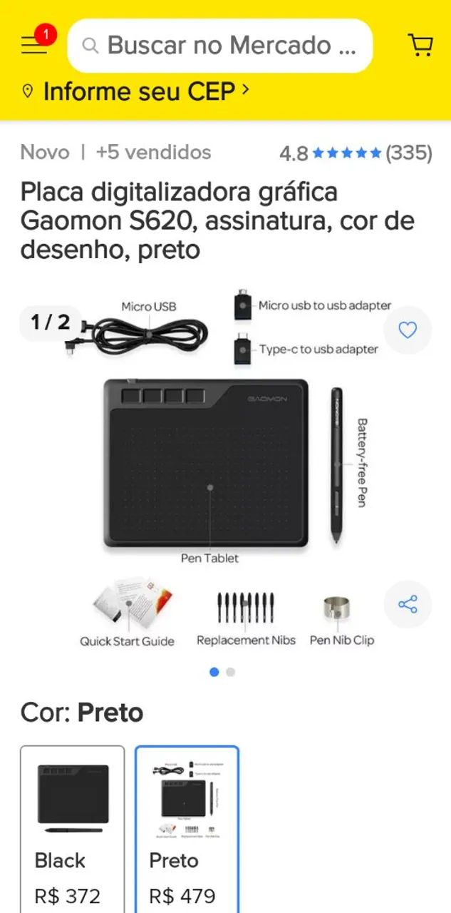 Tablet Digitalizador Gaomon para celular e pc  - Foto 5