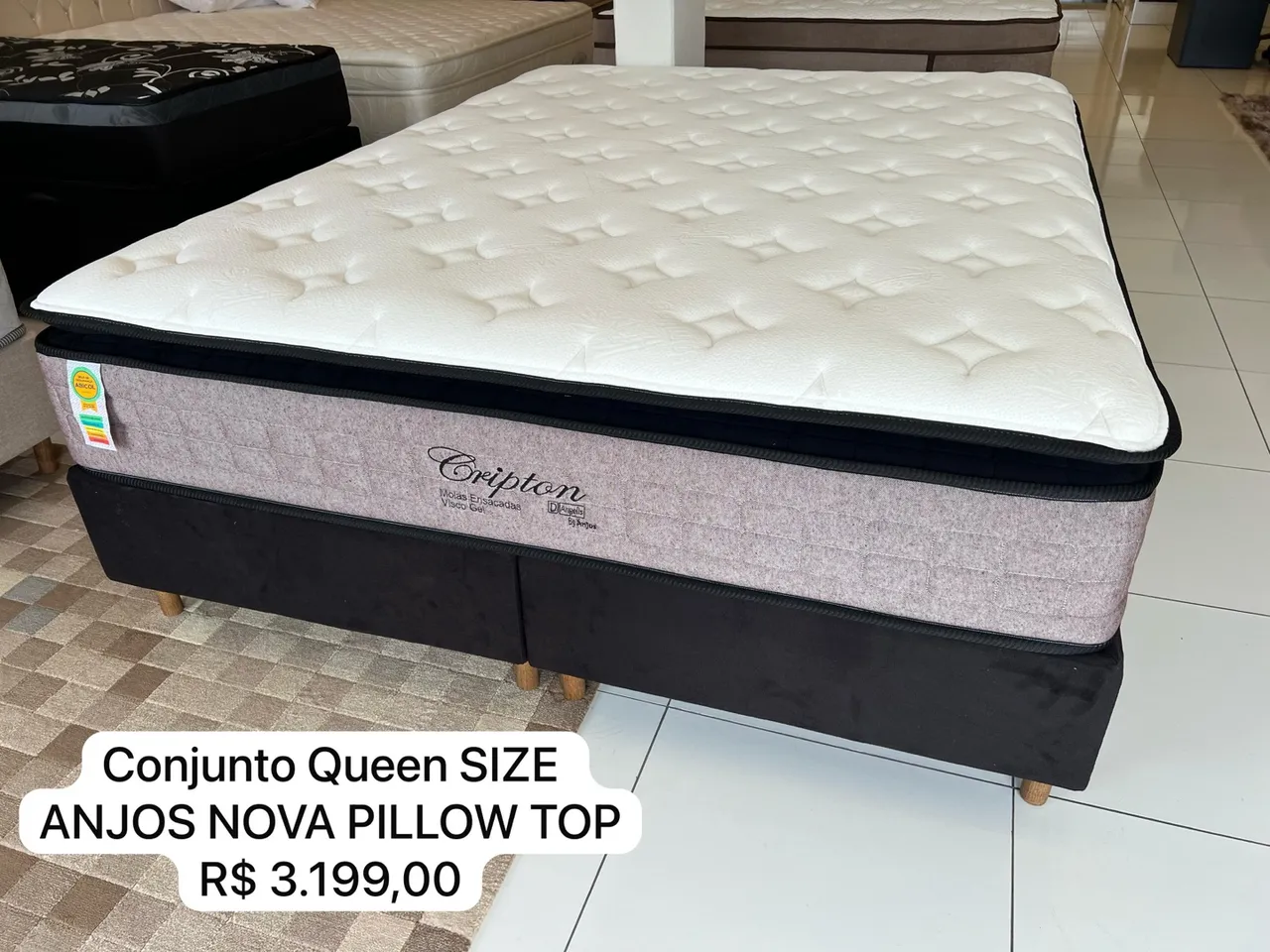 Cama Conjunto Queen Size Anjos Nova Pillow Top
