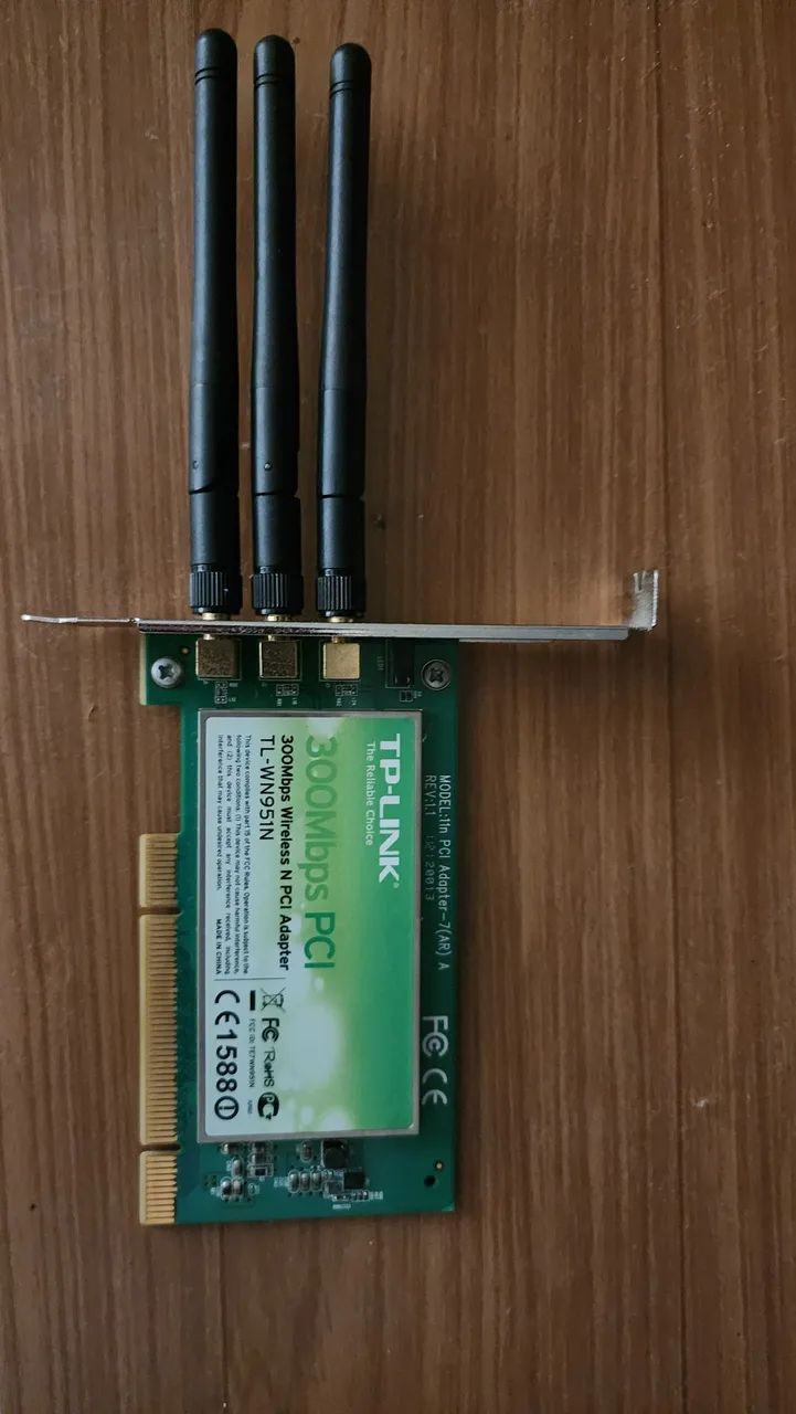 Placa de Rede Wi-Fi TP-Link TL-WN951N 300Mbps PCI - Foto 3