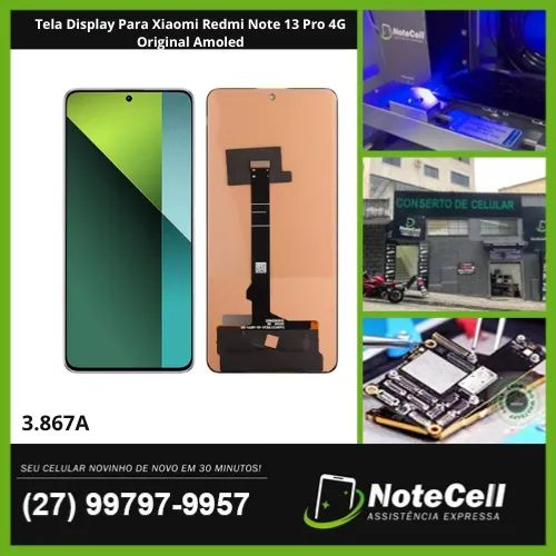 Tela Display Para Xiaomi Redmi Note 13 Pro 4G Original Amoled- Instalação Expressa Em 30m!