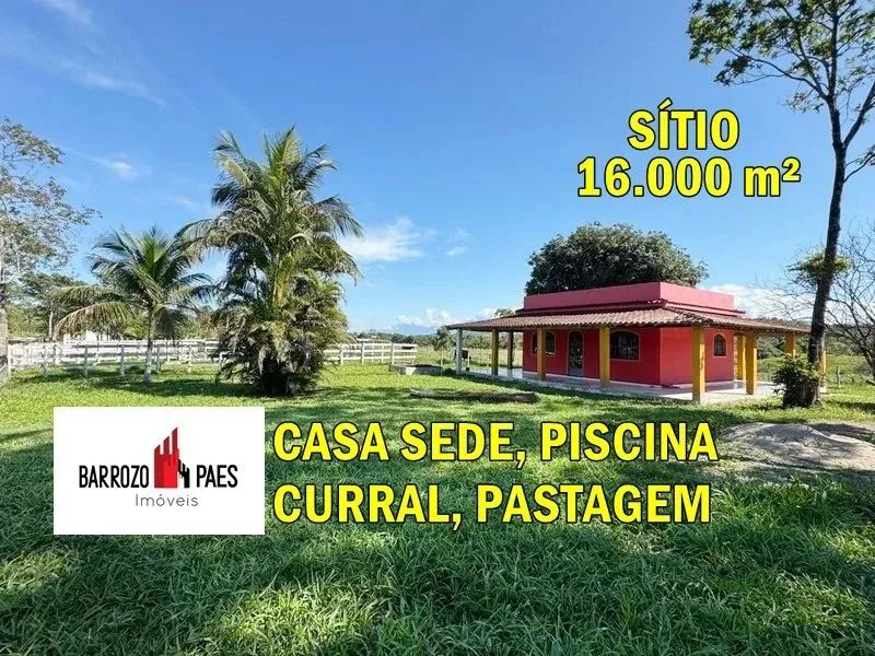 Barrozo e Paes - Sítio a venda com 16.000 m² com sede, pastagem e curral de gado corte.