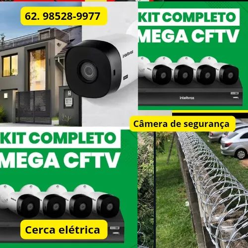 Camera de segurança, cerca elétrica, alarme , motor de portão, interfone, manutenção