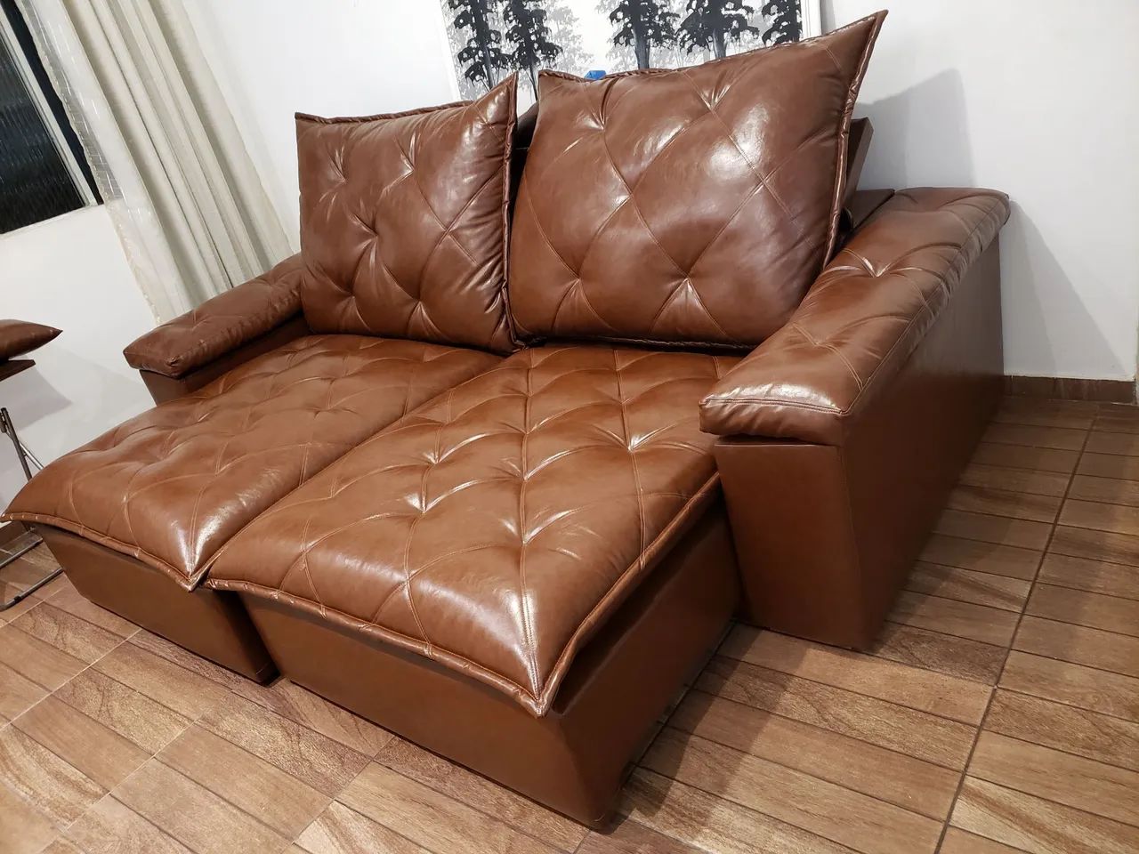 Sofá em couro64573826390019123