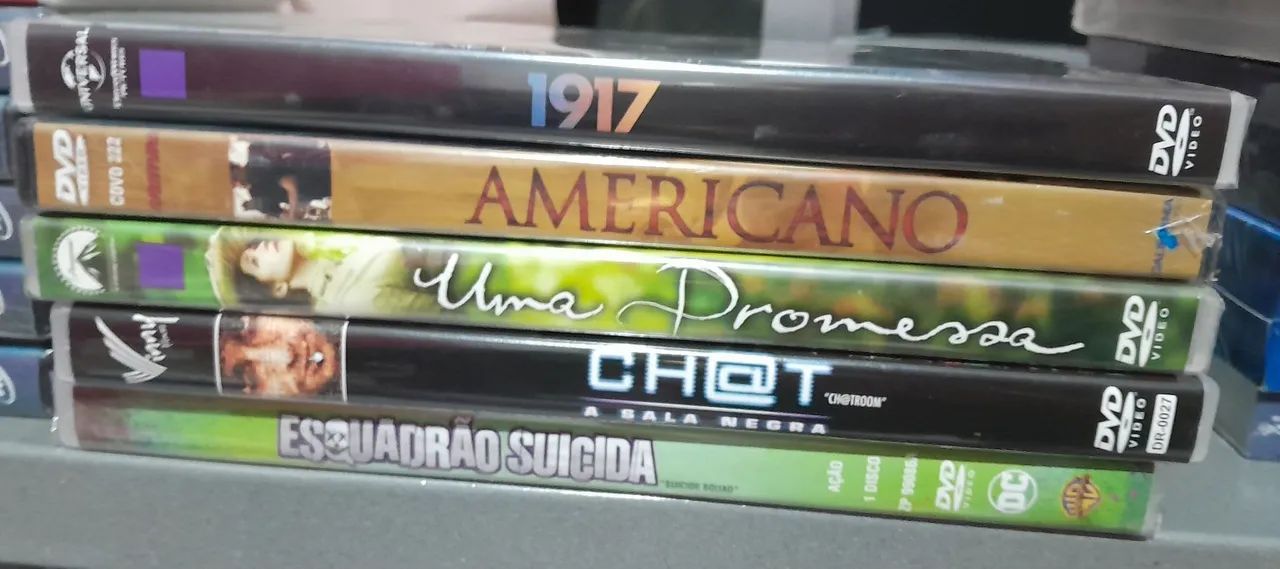 Coleção com 5 DVDs - 1917, Americano, Uma Promessa, CH@T e Esquadrão Suicida 