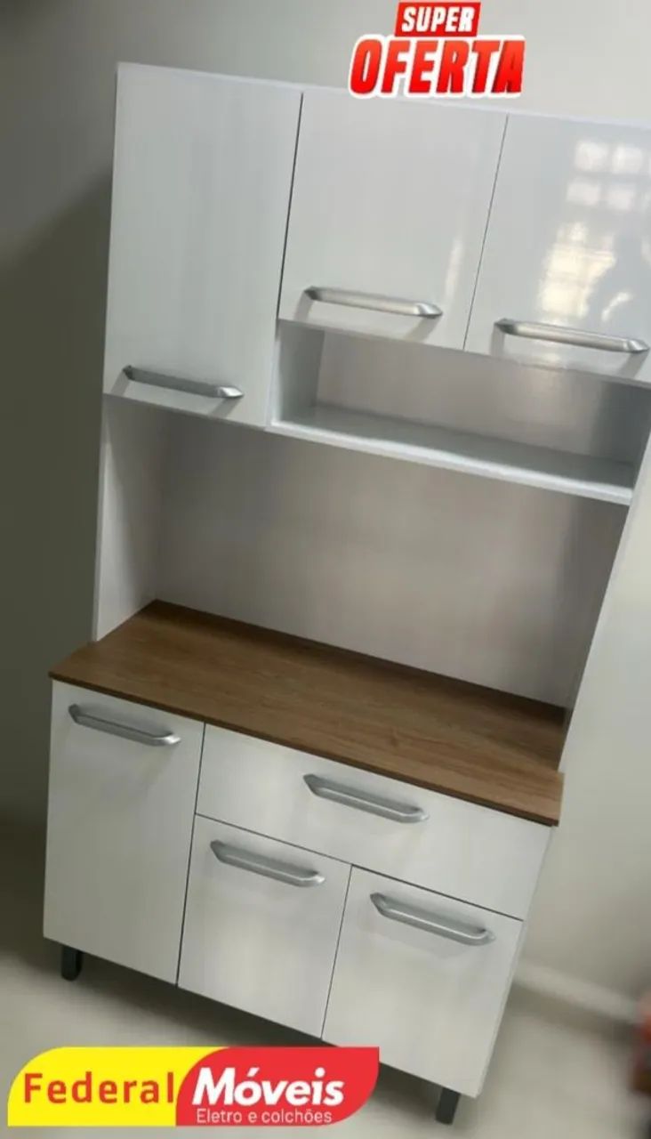 Armário de Cozinha Compacto 90cm - Novo e Funcional!