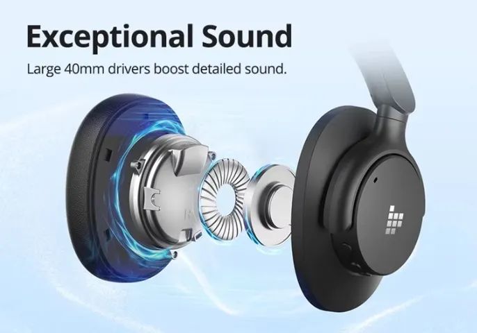 Fone Sem Fio Tronsmart Sounfii Q20 Headset com Cancelamento de Ruído Ativo - Foto 4