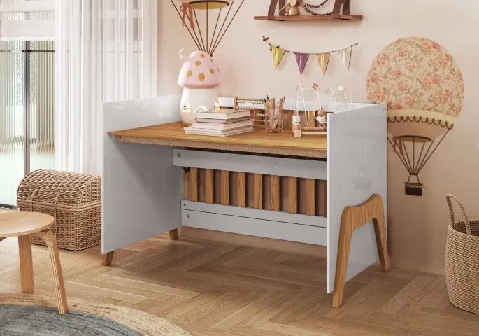 Quarto Infantil Guti 100% MDF ( Roupeiro, Comoda e Berço ) - Peroba  - Foto 3