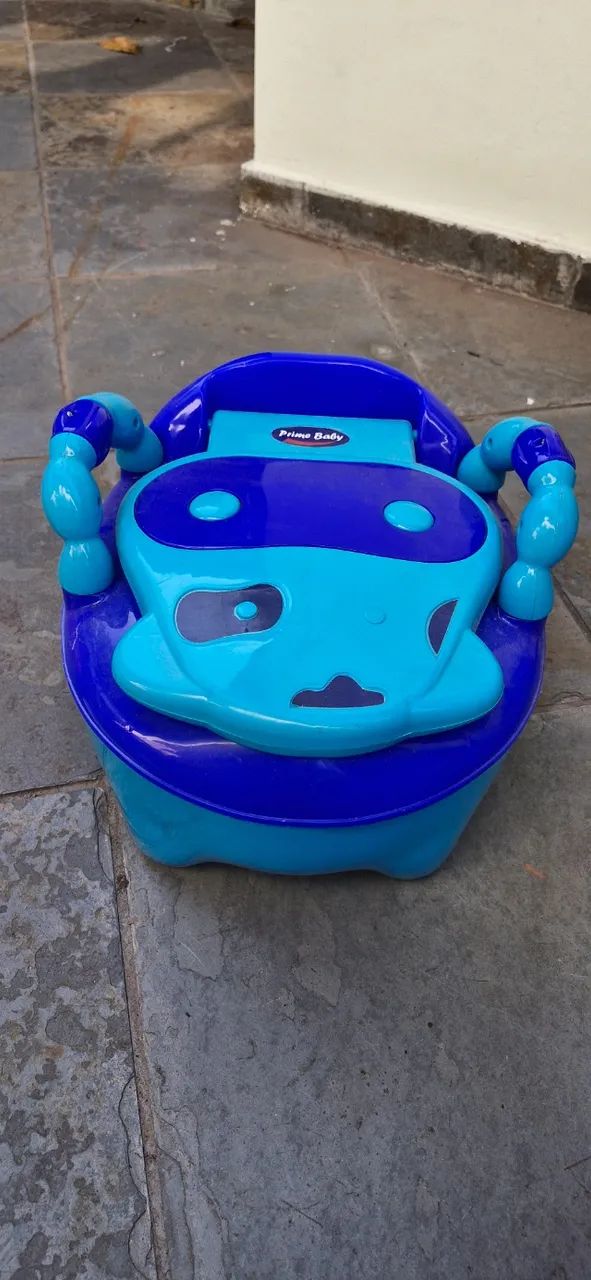 Penico pinico troninho infantil ideal para desfralde azul urso