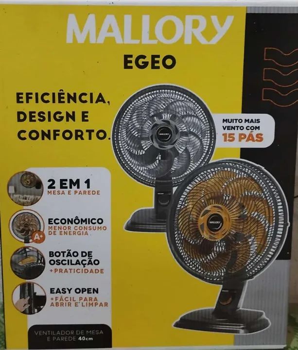 Ventilador Mallory MODELO EGEO - Foto 4